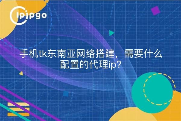 手机tk东南亚网络搭建,需要什么配置的代理ip?