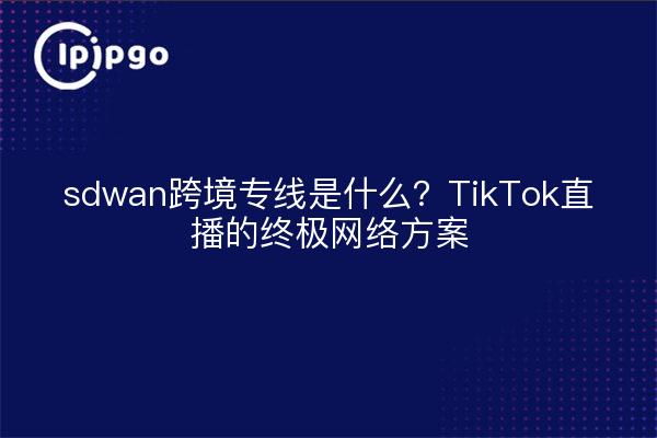 sdwan跨境专线是什么？TikTok直播的终极网络方案