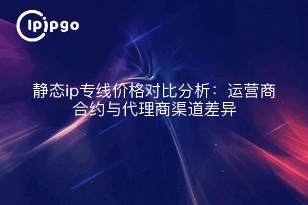 静态ip专线价格对比分析：运营商合约与代理商渠道差异