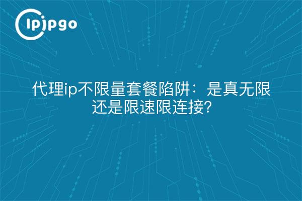 代理ip不限量套餐陷阱：是真无限还是限速限连接？