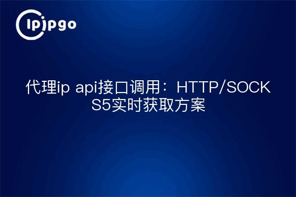 代理ip api接口调用:HTTP/SOCKS5实时获取方案