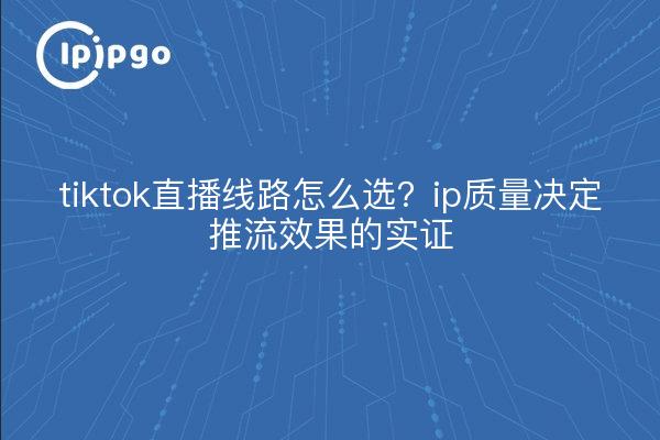 tiktok直播线路怎么选?ip质量决定推流效果的实证