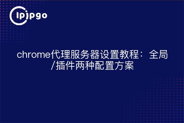 chrome代理服务器设置教程:全局/插件两种配置方案