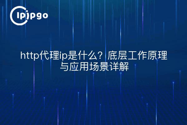http代理ip是什么?底层工作原理与应用场景详解