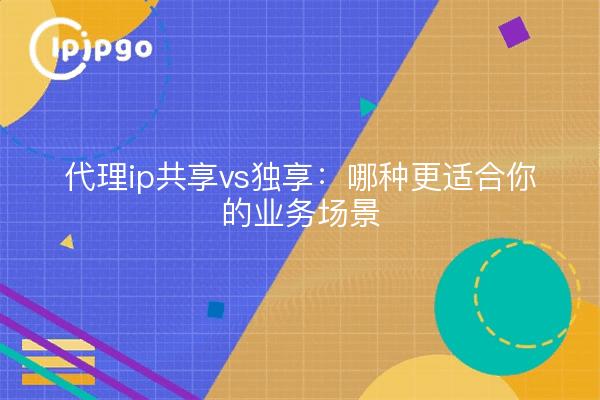 代理ip共享vs独享：哪种更适合你的业务场景