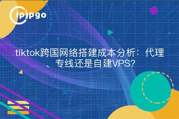 tiktok跨国网络搭建成本分析:代理、专线还是自建VPS?
