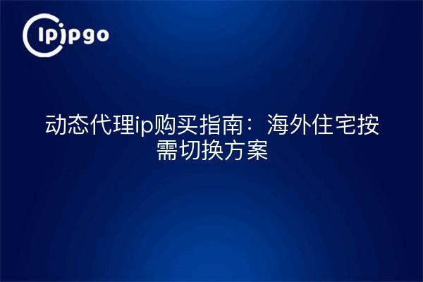 动态代理ip购买指南:海外住宅按需切换方案