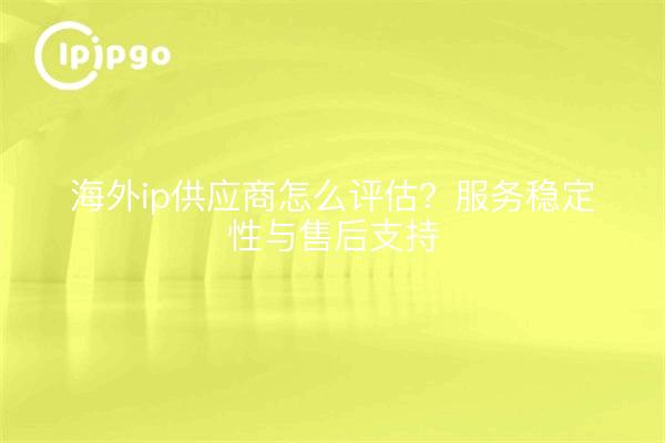海外ip供应商怎么评估？服务稳定性与售后支持
