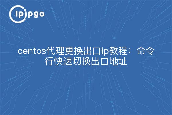 centos代理更换出口ip教程:命令行快速切换出口地址