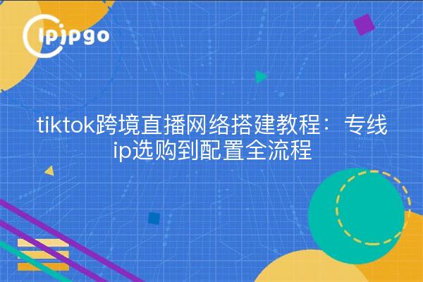 tiktok跨境直播网络搭建教程:专线ip选购到配置全流程