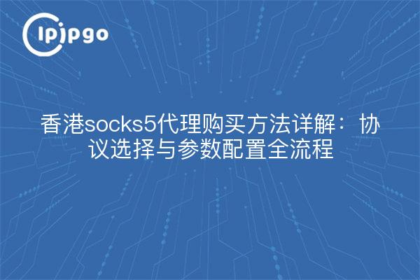 香港socks5代理购买方法详解：协议选择与参数配置全流程