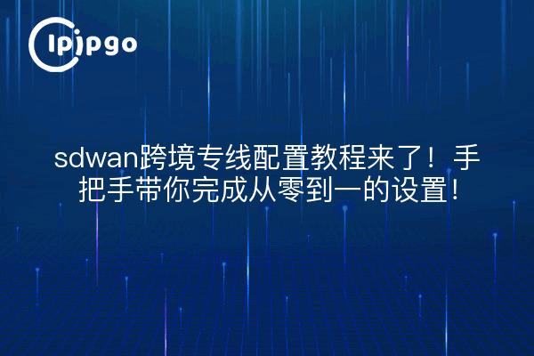 sdwan跨境专线配置教程来了!手把手带你完成从零到一的设置!