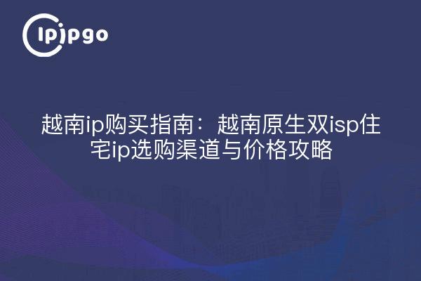越南ip购买指南：越南原生双isp住宅ip选购渠道与价格攻略