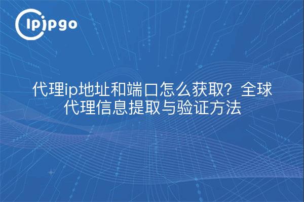 代理ip地址和端口怎么获取?全球代理信息提取与验证方法