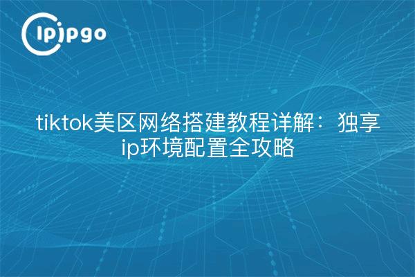 tiktok美区网络搭建教程详解：独享ip环境配置全攻略