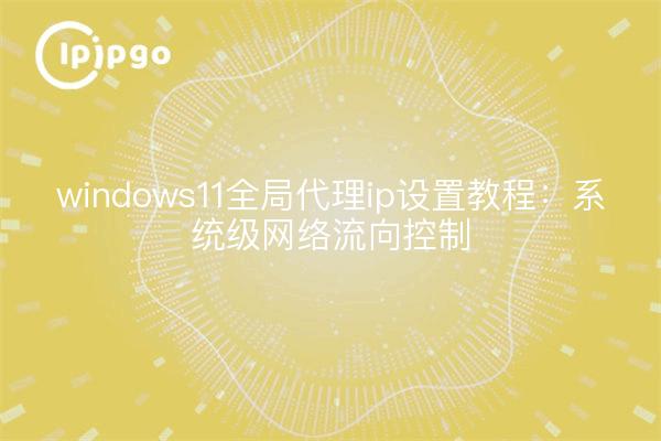 windows11全局代理ip设置教程：系统级网络流向控制