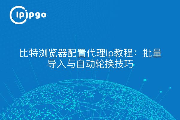 比特浏览器配置代理ip教程：批量导入与自动轮换技巧
