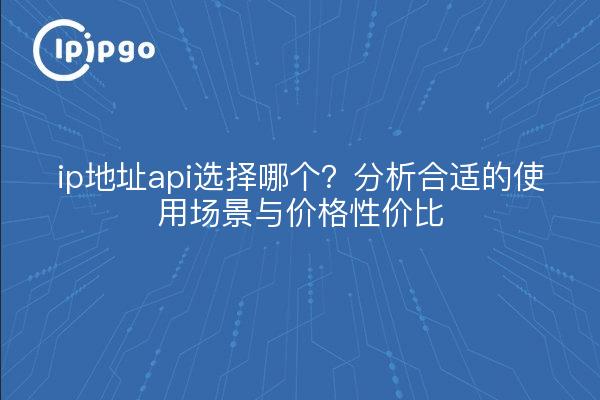 ip地址api选择哪个？分析合适的使用场景与价格性价比