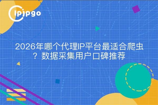 2026年哪个代理IP平台最适合爬虫?数据采集用户口碑推荐