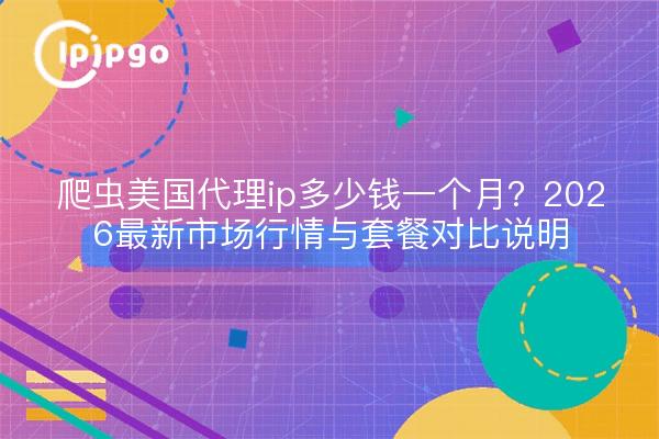 爬虫美国代理ip多少钱一个月？2026最新市场行情与套餐对比说明