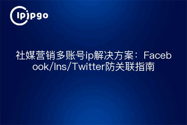 社媒营销多账号ip解决方案:Facebook/Ins/Twitter防关联指南