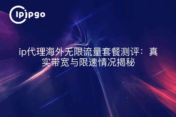 ip代理海外无限流量套餐测评:真实带宽与限速情况揭秘