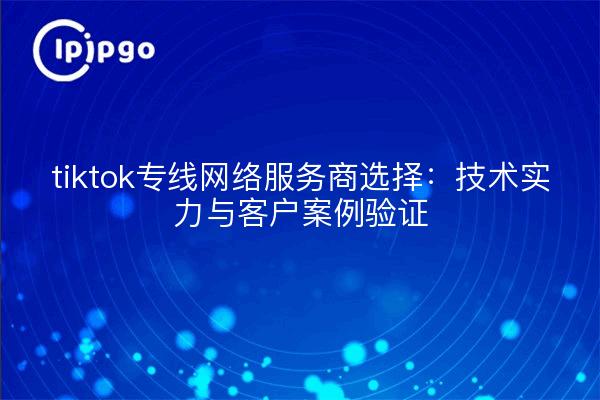 tiktok专线网络服务商选择：技术实力与客户案例验证
