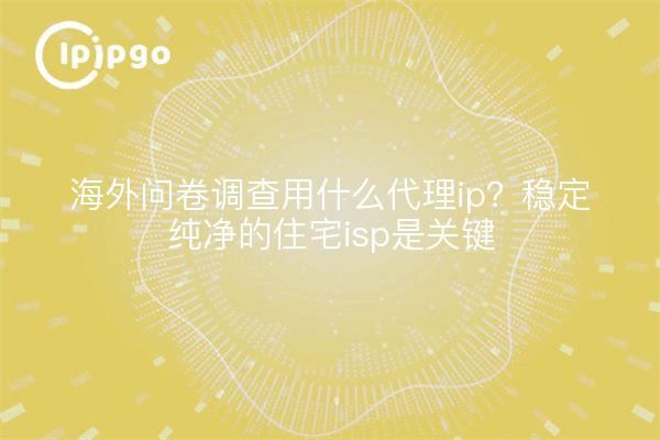 海外问卷调查用什么代理ip？稳定纯净的住宅isp是关键