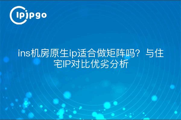 ins机房原生ip适合做矩阵吗?与住宅IP对比优劣分析