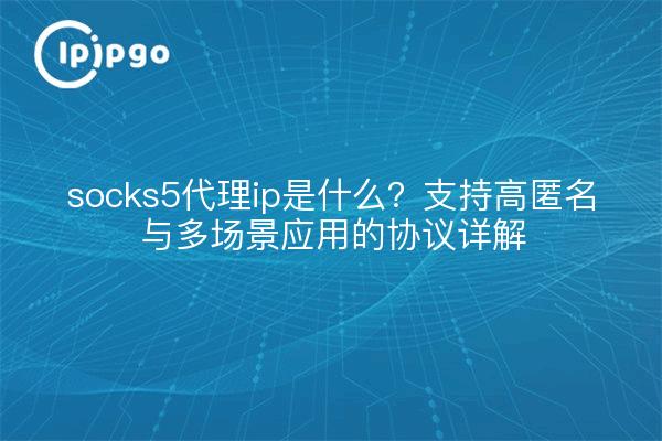 socks5代理ip是什么?支持高匿名与多场景应用的协议详解