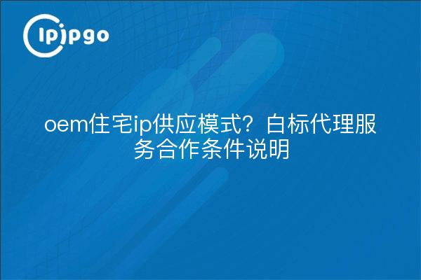 oem住宅ip供应模式?白标代理服务合作条件说明