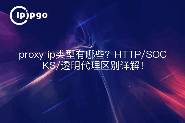 proxy ip类型有哪些?HTTP/SOCKS/透明代理区别详解!