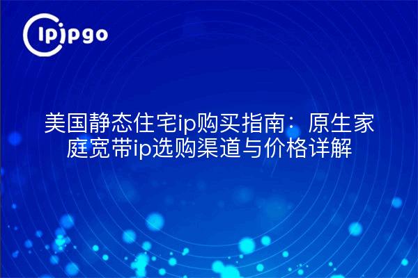 美国静态住宅ip购买指南：原生家庭宽带ip选购渠道与价格详解