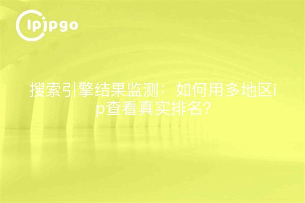 搜索引擎结果监测：如何用多地区ip查看真实排名？