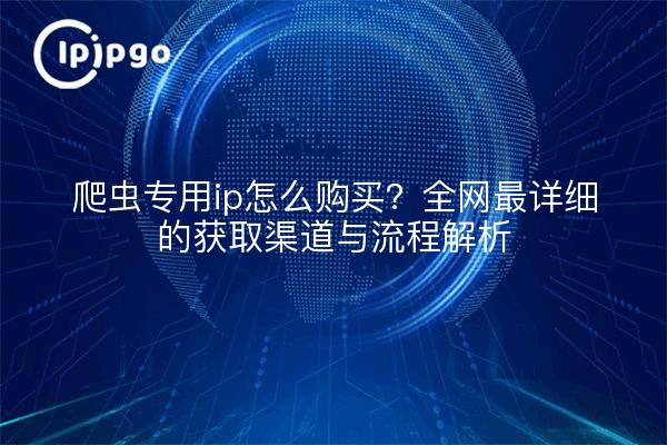 爬虫专用ip怎么购买?全网最详细的获取渠道与流程解析