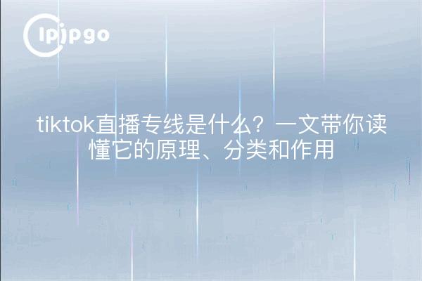 tiktok直播专线是什么?一文带你读懂它的原理、分类和作用