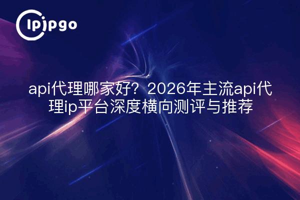 api代理哪家好?2026年主流api代理ip平台深度横向测评与推荐