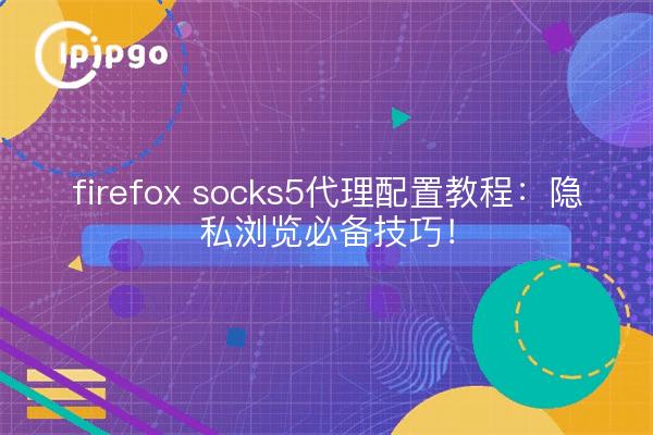 firefox socks5代理配置教程：隐私浏览必备技巧！