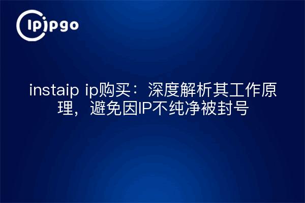 instaip ip购买：深度解析其工作原理，避免因IP不纯净被封号