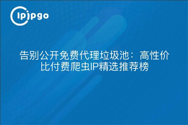 告别公开免费代理垃圾池:高性价比付费爬虫IP精选推荐榜