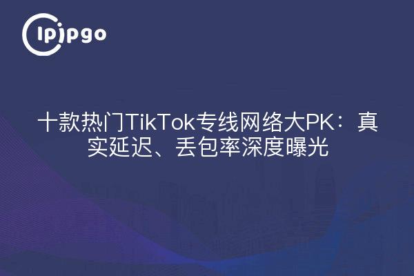 十款热门TikTok专线网络大PK:真实延迟、丢包率深度曝光