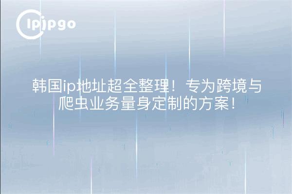 韩国ip地址超全整理!专为跨境与爬虫业务量身定制的方案!