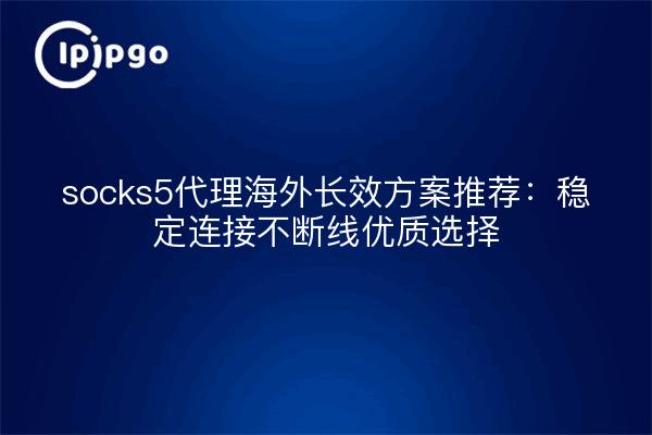 socks5代理海外长效方案推荐：稳定连接不断线优质选择