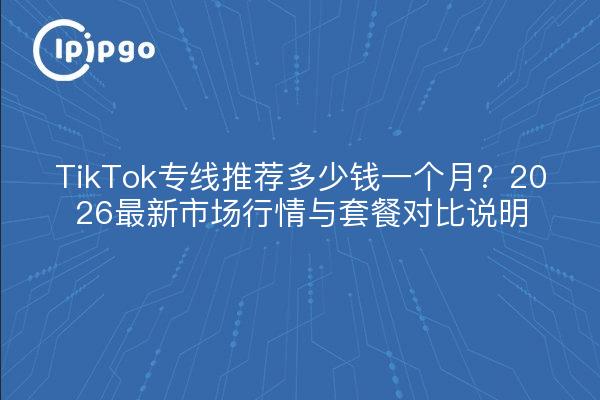 TikTok专线推荐多少钱一个月?2026最新市场行情与套餐对比说明