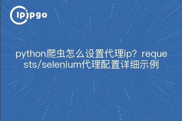 python爬虫怎么设置代理ip?requests/selenium代理配置详细示例