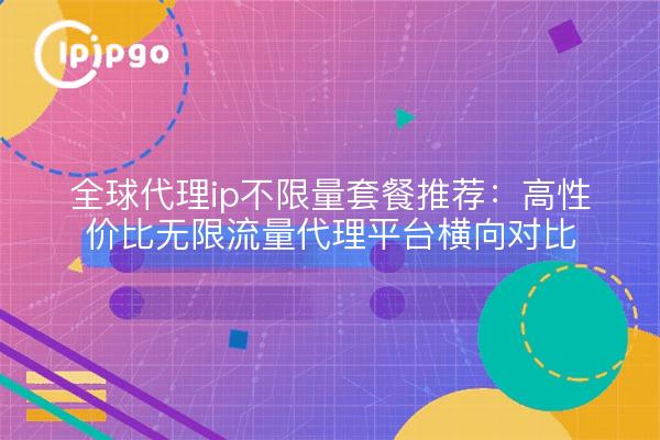 全球代理ip不限量套餐推荐:高性价比无限流量代理平台横向对比