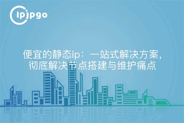 便宜的静态ip:一站式解决方案,彻底解决节点搭建与维护痛点