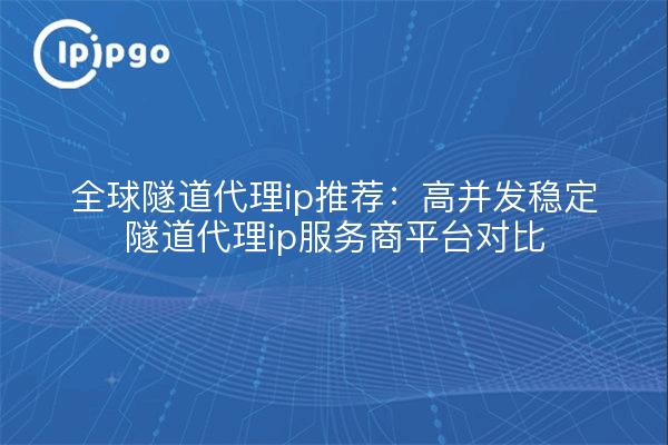 全球隧道代理ip推荐:高并发稳定隧道代理ip服务商平台对比