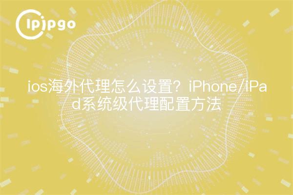 ios海外代理怎么设置?iPhone/iPad系统级代理配置方法