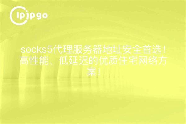 socks5代理服务器地址安全首选！高性能、低延迟的优质住宅网络方案！